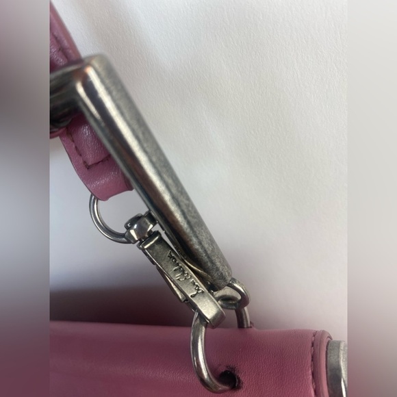 Sam Edelman Mia Half Moon Faux Leather Crossbody Bag Pink - Picture 13 of 13